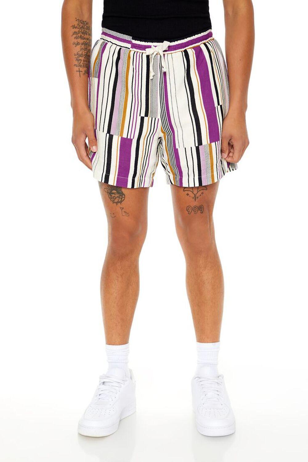 Striped Gauze Drawstring Shorts | Forever 21 Product Image