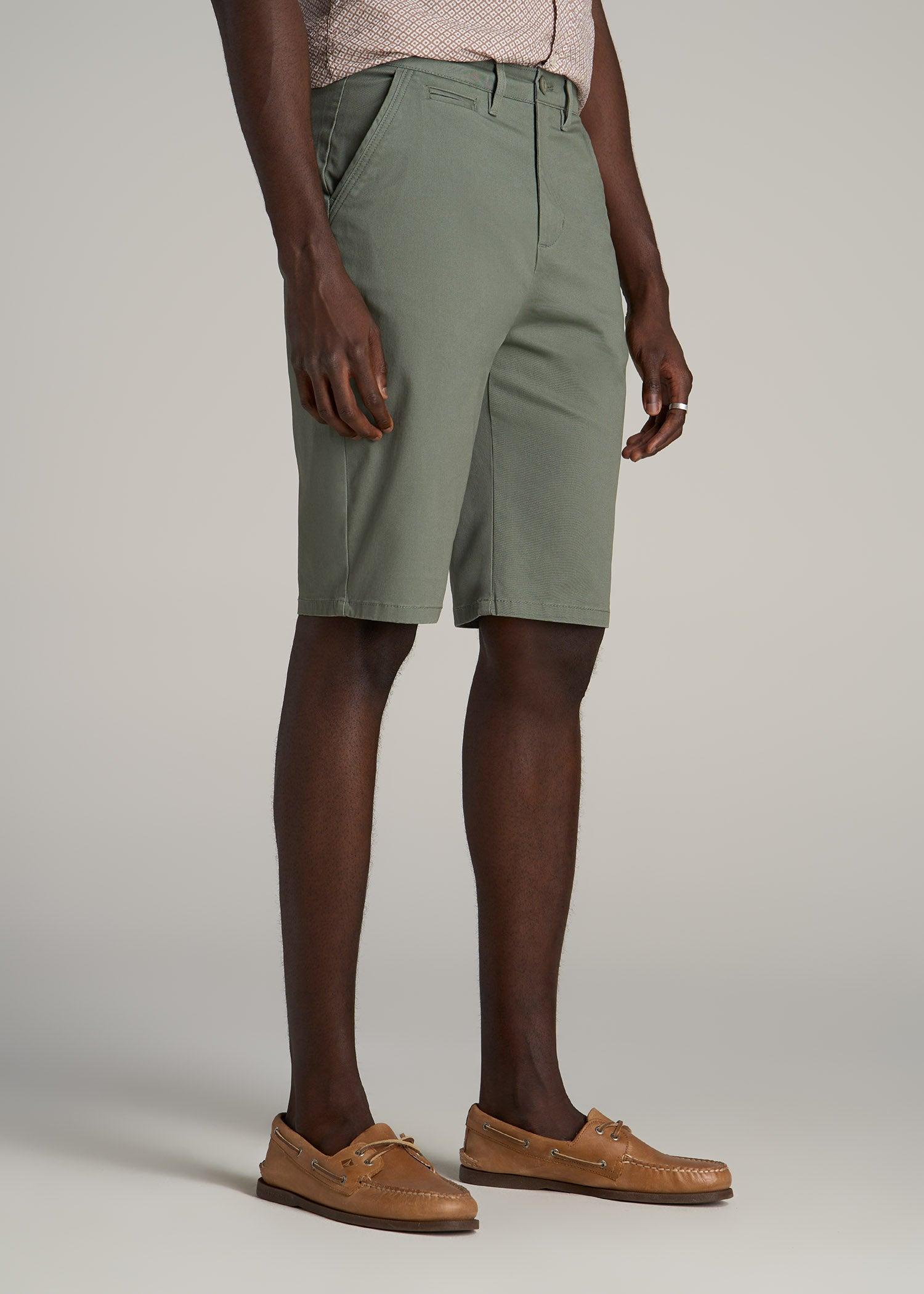 Chino Shorts for Tall Men in Wreath Green Product Image