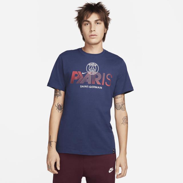 Mens Nike Navy Paris Saint-Germain Mercurial Sleeve T-Shirt Product Image