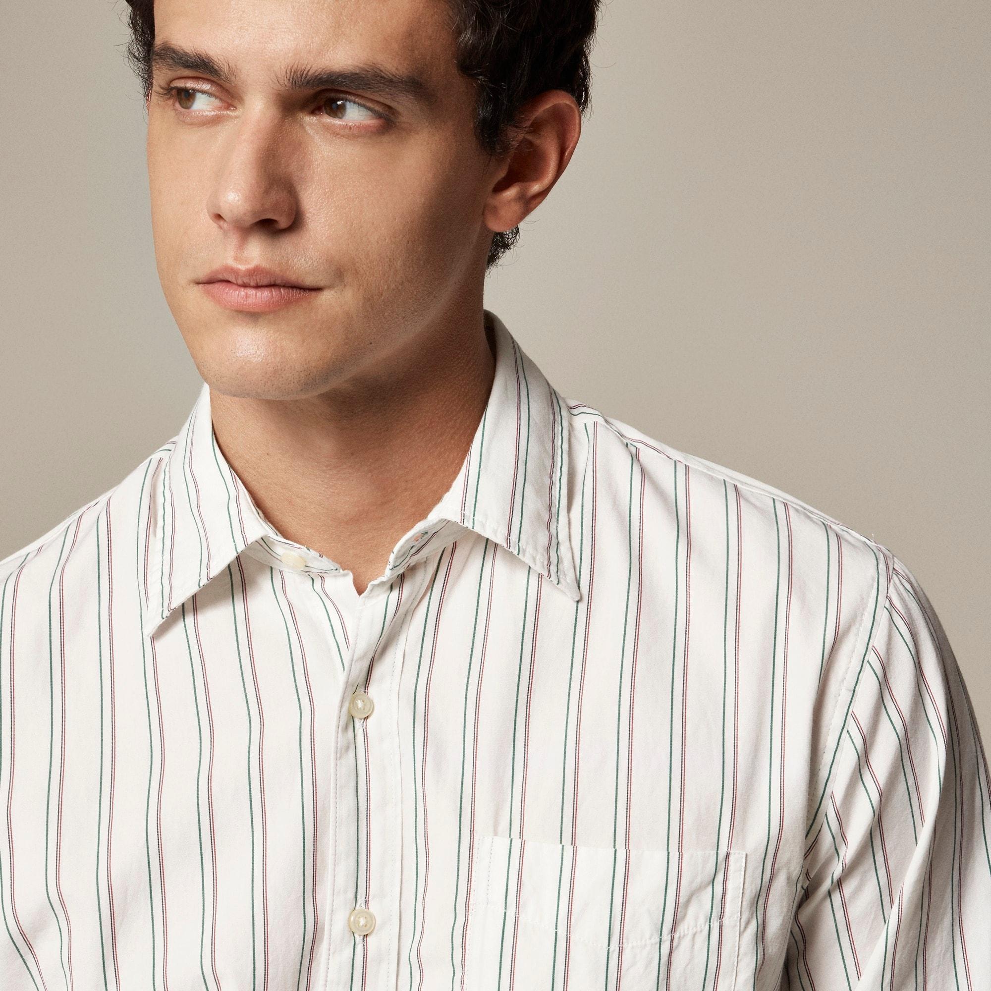 Secret Wash cotton poplin shirt with point collar Product Image