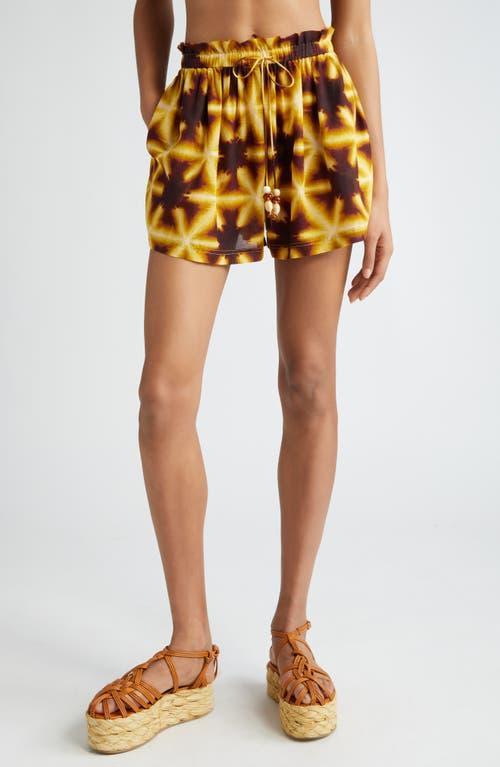 Ulla Johnson Bijou Tie Dye Beach Shorts Product Image