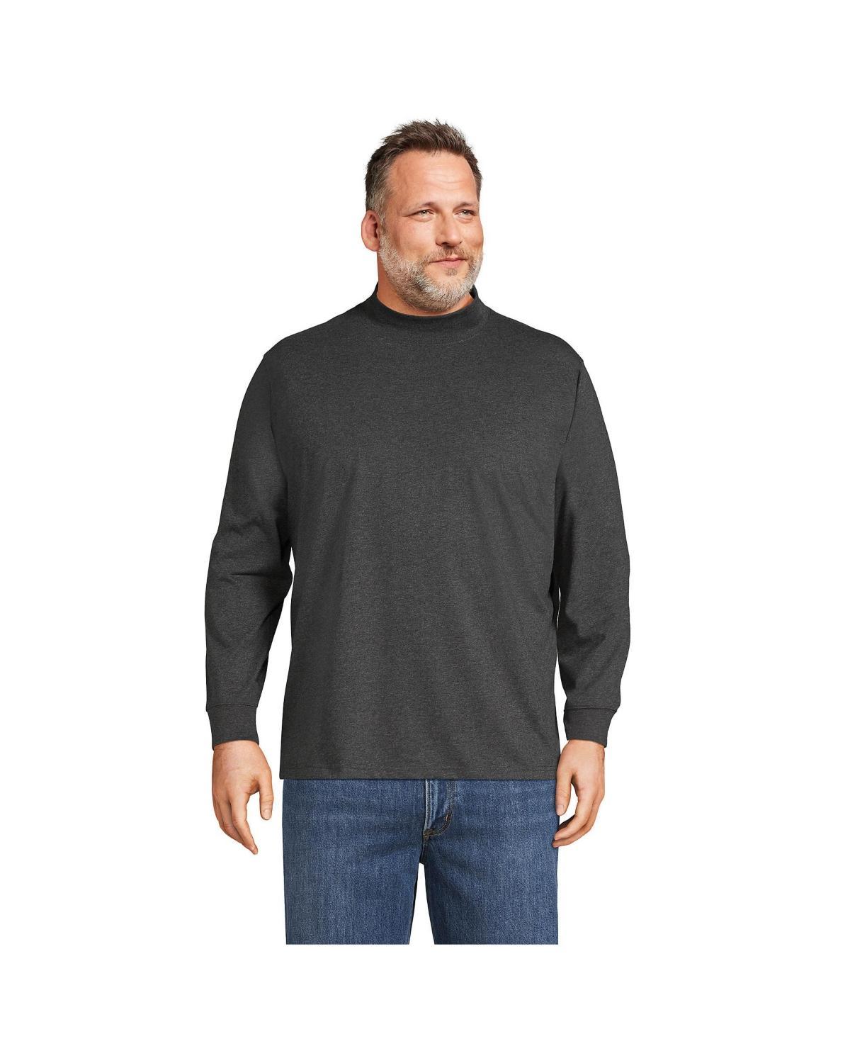 Big & Tall Lands End Super-T Classic-Fit Mock Turtleneck, Mens Product Image