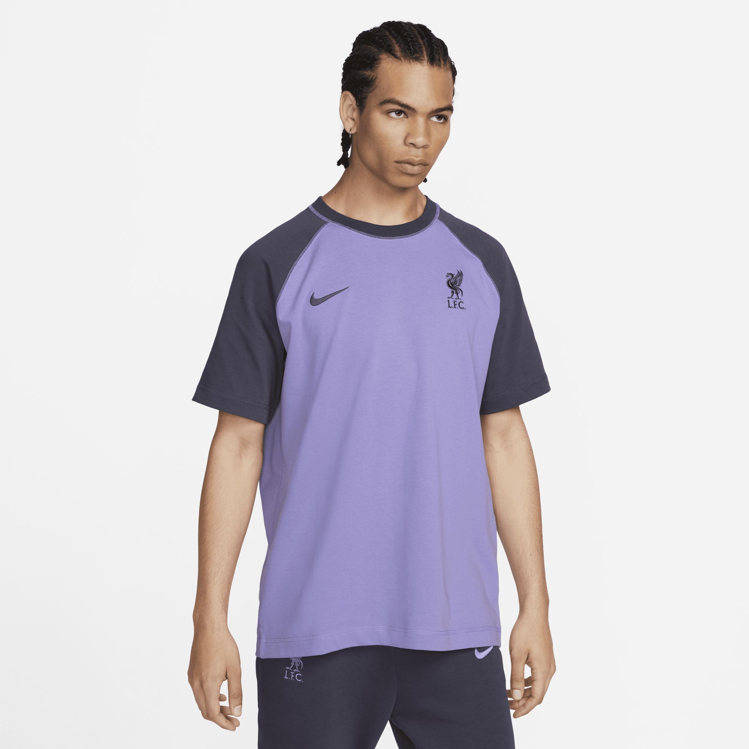 Mens Nike Purple Liverpool Travel Raglan T-Shirt Product Image