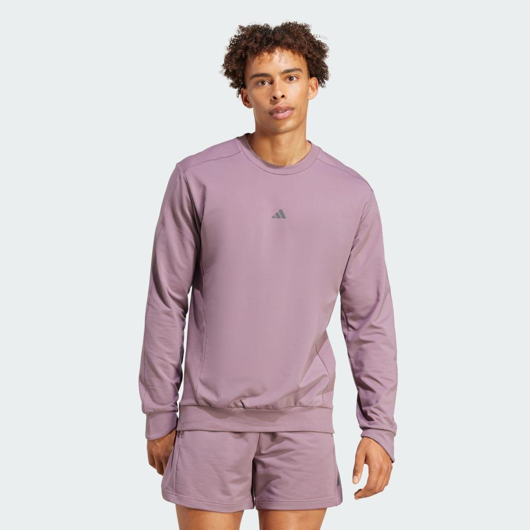 adidas Yoga Crewneck Sweatshirt Shadow Fig XS Mens Product Image