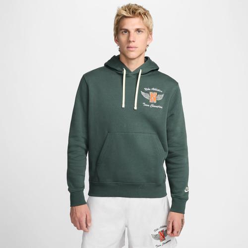 Nike Mens Nike Club BB Pullover Hoodie - Mens Green/Red/Multi Product Image