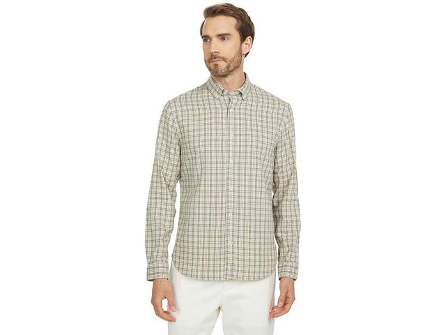 Vince Oxford Plaid Long Sleeve (Light Echo Park/Leche) Men's Clothing Product Image