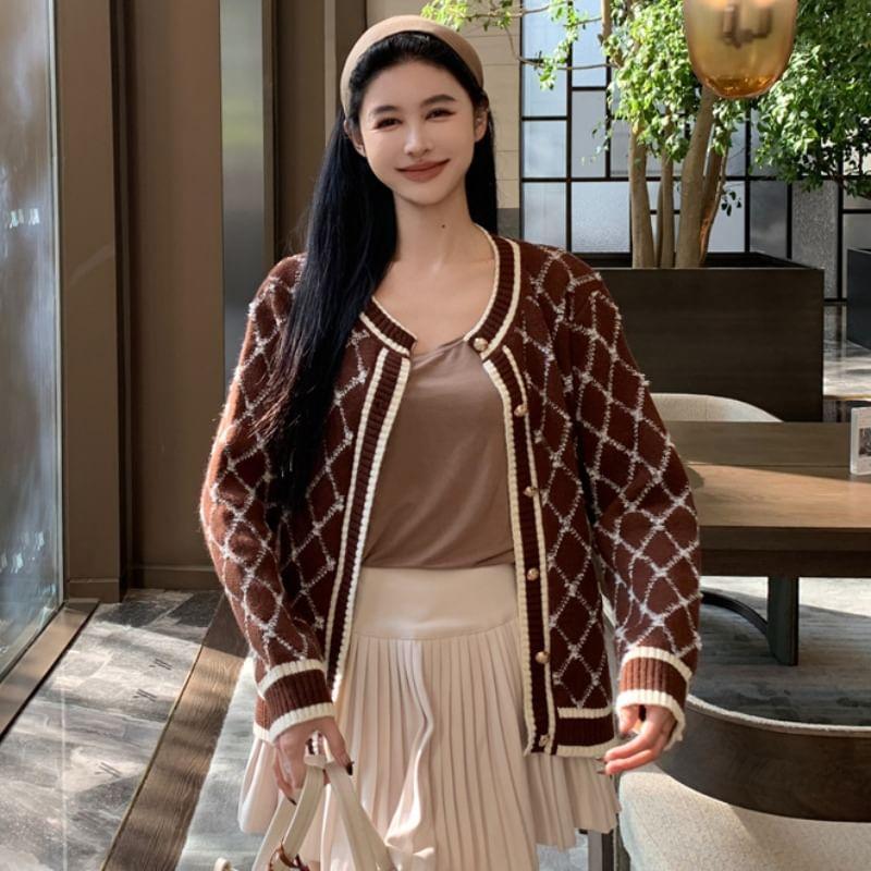 Pattern Button-Up Cardigan Product Image