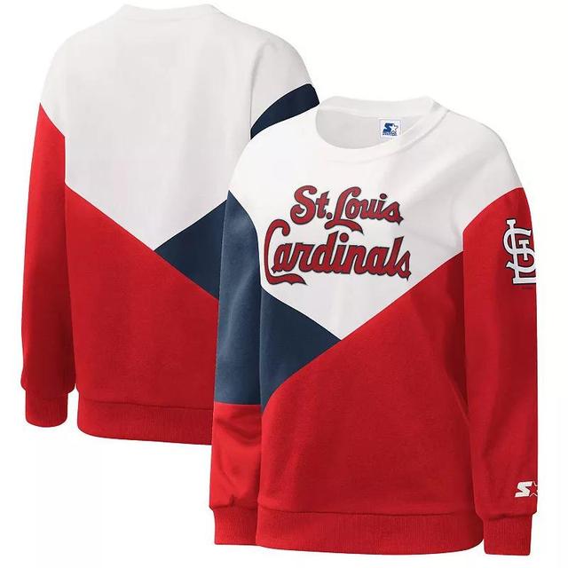 Womens Starter /Red St. Louis Cardinals Shutout Pullover Sweatshirt Product Image