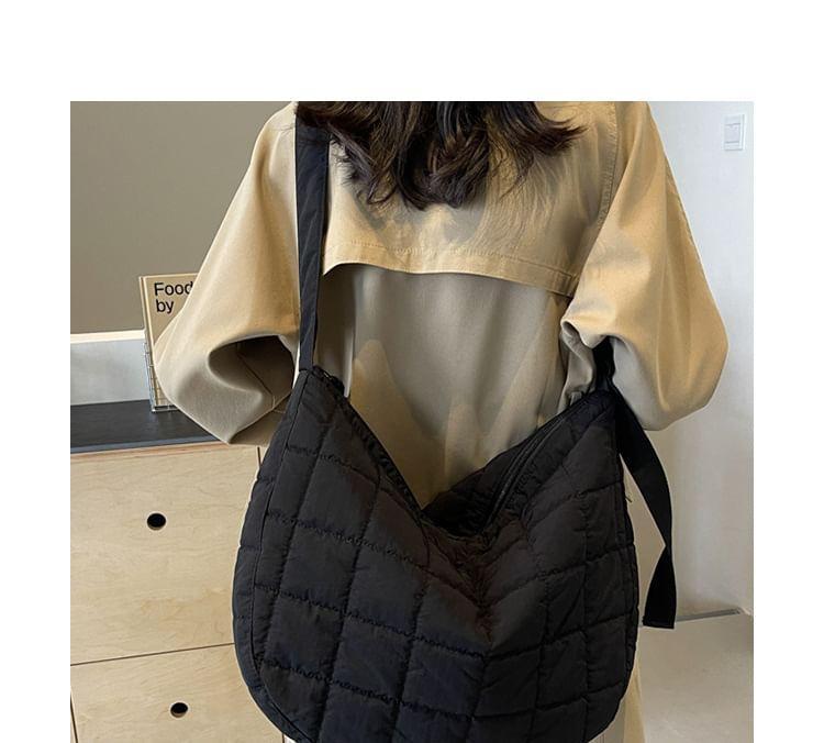 Plain Quilted Crossbody Bag Product Image