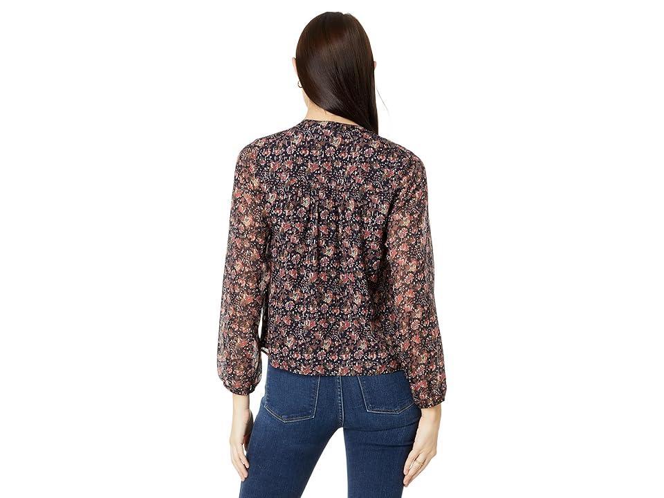 Faherty Silk Cotton Sage Wood Blouse (Stargaze Bloom) Women's Clothing product image