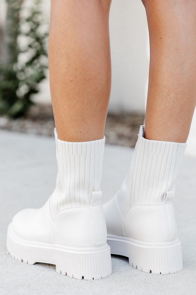 Sheila Off White Chunky Ankle Bootie FINAL SALE Product Image