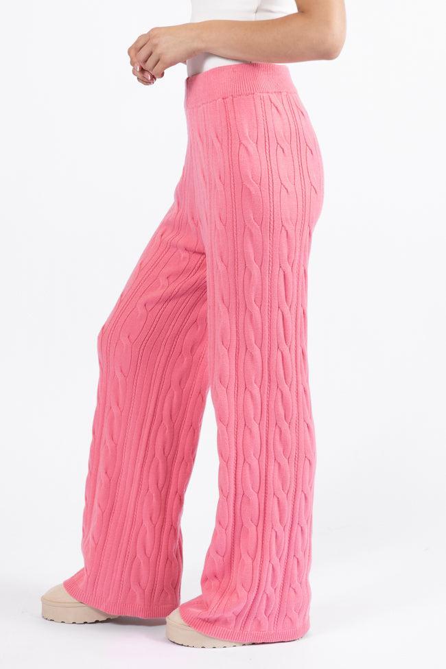 Forever Winter Rose Cable Knit Sweater Lounge Pants Product Image