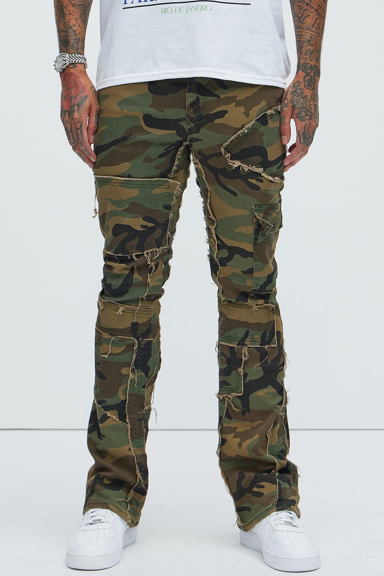 Pull Up To The Scene Skinny Flare Pants - Camouflage product image