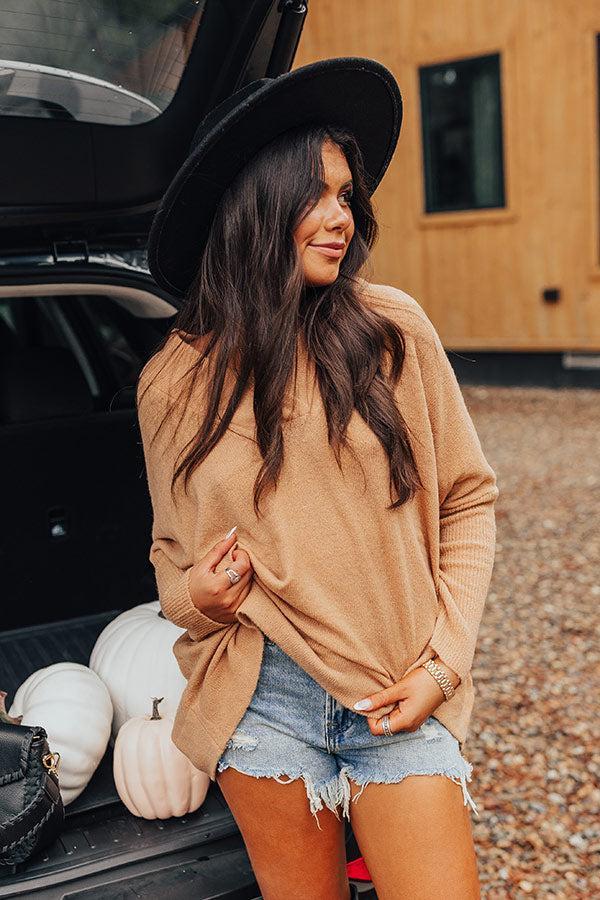 Wrapped Up In Love Sweater Top in Iced Latte Product Image