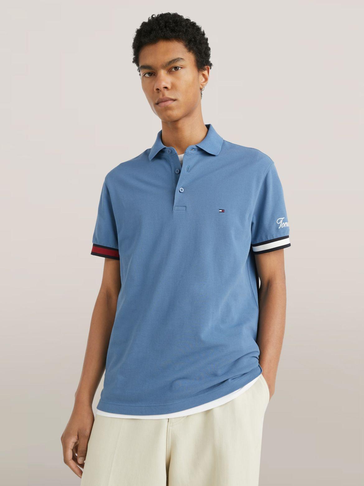 Tommy Hilfiger Men's Slim Fit Flag Cuff Polo Product Image