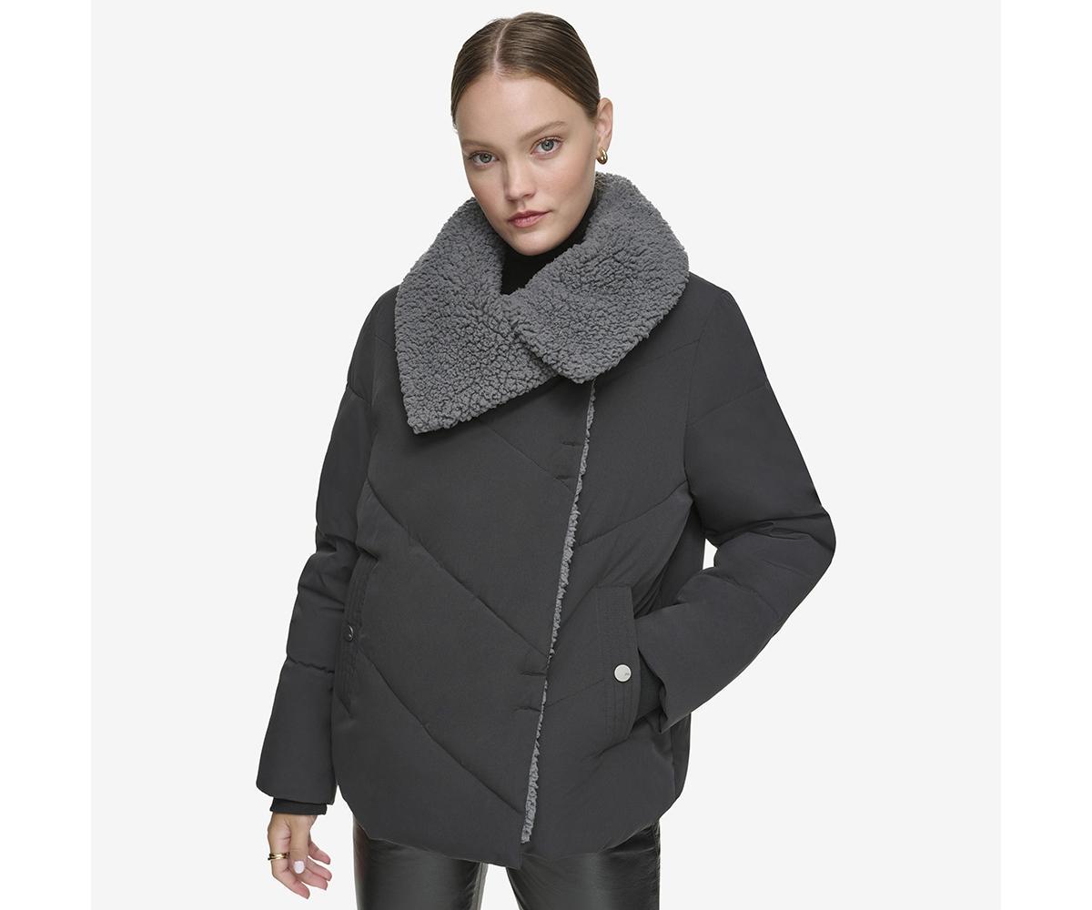 Womens Valencia Asymmetrical Womens Quilted Coat Product Image