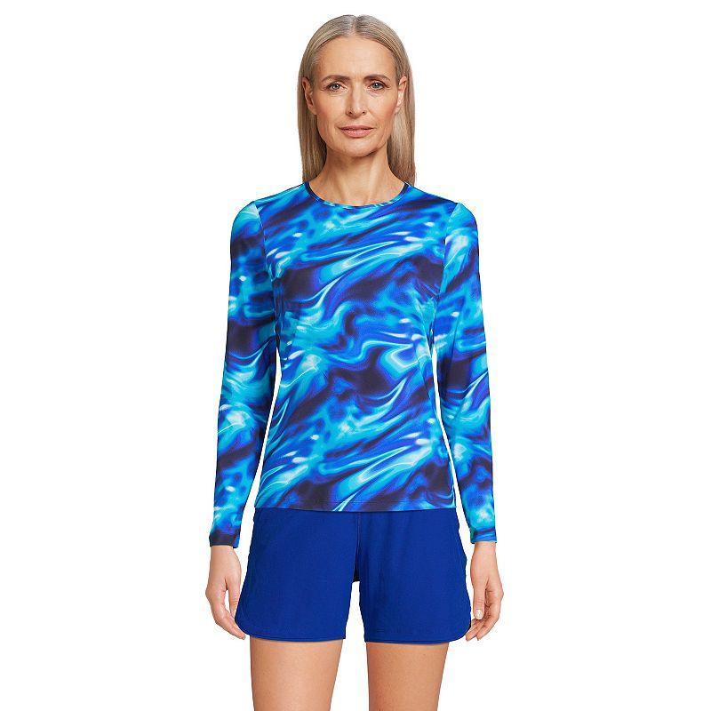 Womens Lands End UPF 50 Long Sleeve Rash Guard Product Image