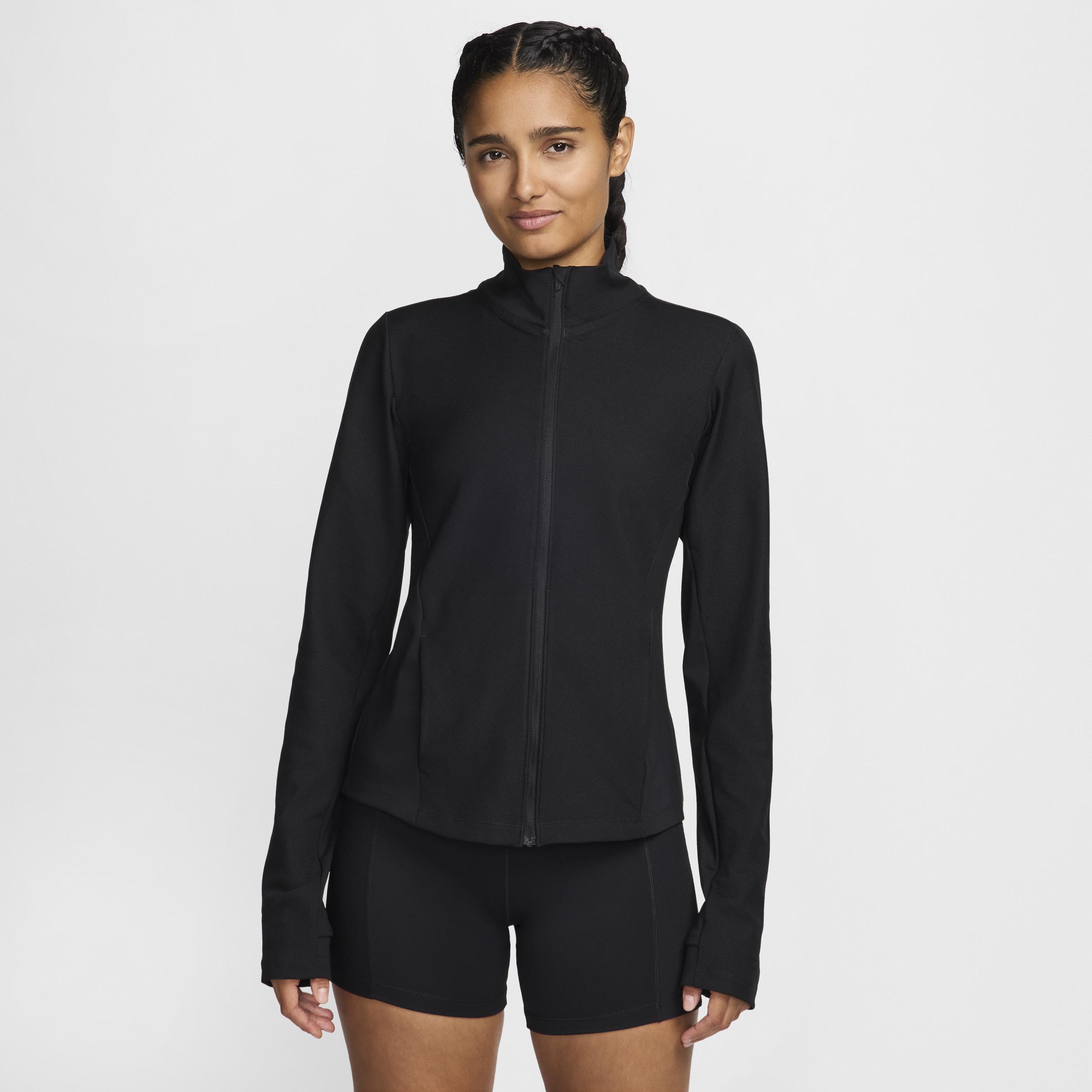 Nike Womens One Rib Full Zip Mid Layer - Black/Cool Grey product image