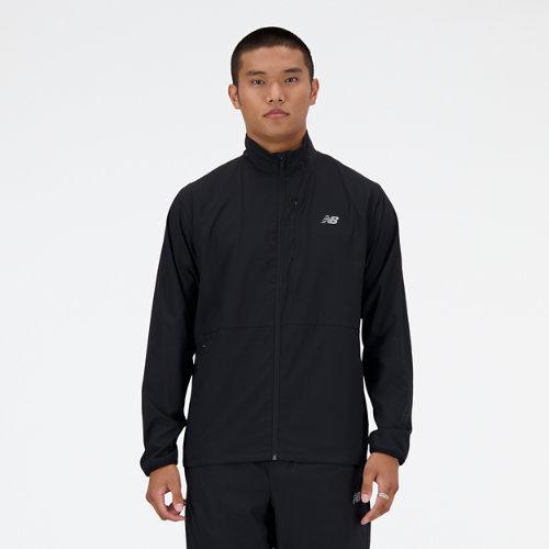 New Balance Mens New Balance Athletics Stretch Woven Jacket - Mens Olive/Gray Product Image