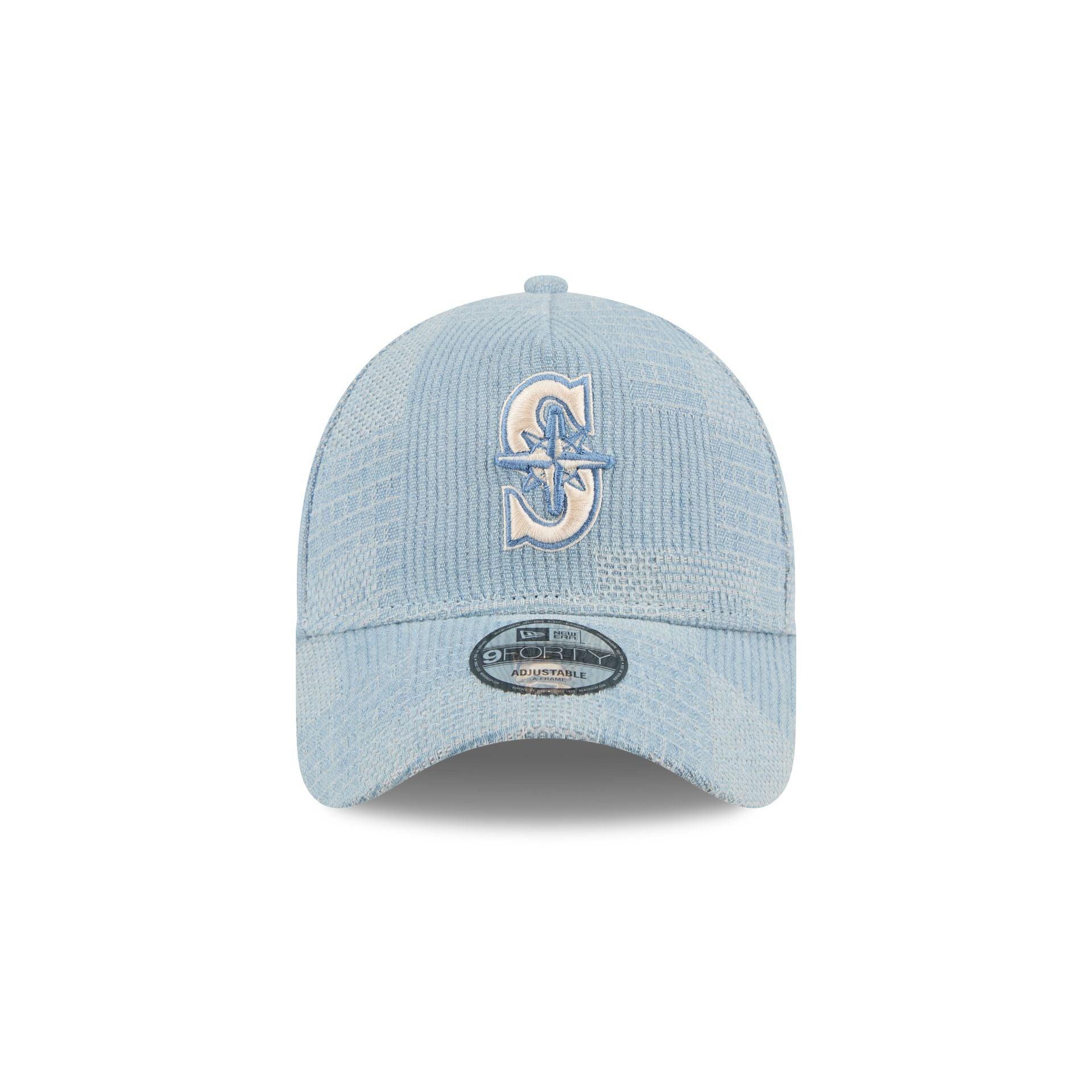 Seattle Mariners Logo Essentials Denim 9FORTY A-Frame Snapback Hat Male Product Image