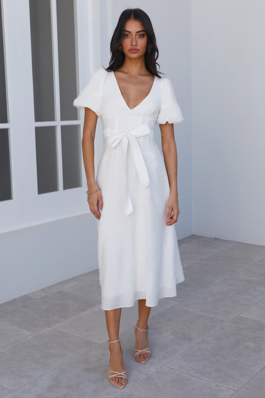 Not Of This World Midi Dress White Product Image