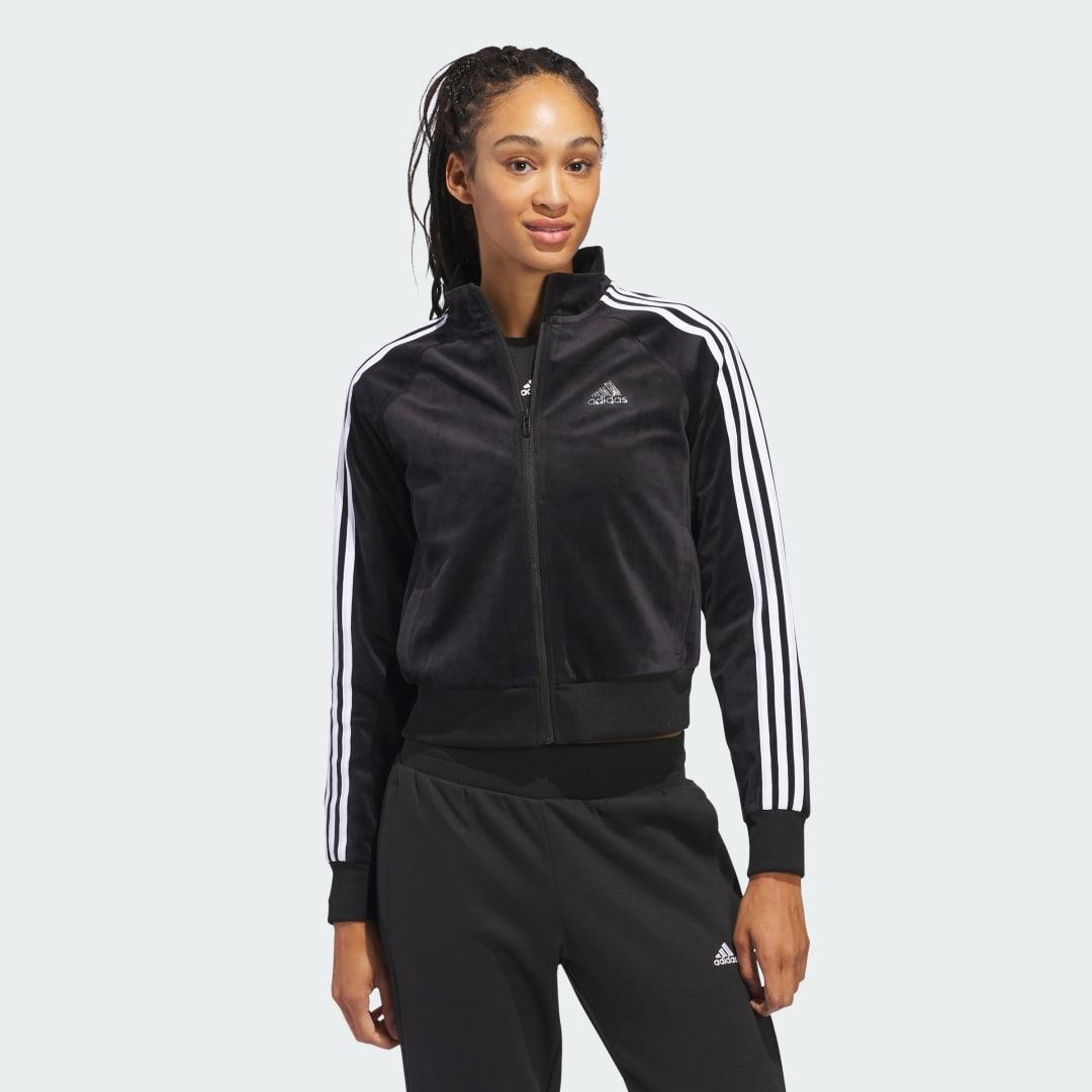 adidas Y2K Glam Jacket Black L Womens Product Image