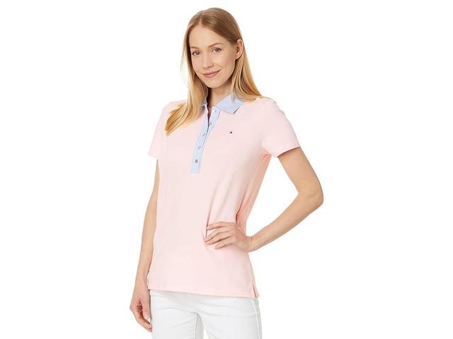 Tommy Hilfiger Womens Contrast Trim Polo Shirt Product Image