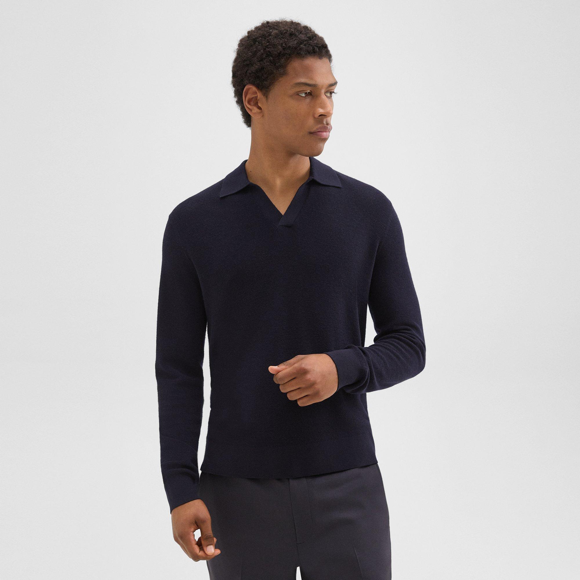 Merino Wool Johnny Collar Sweater | Theory Product Image