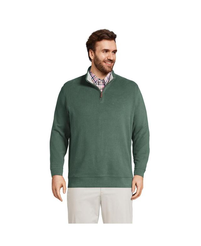 Lands End Big & Tall Bedford Rib Quarter Zip Sweater Product Image