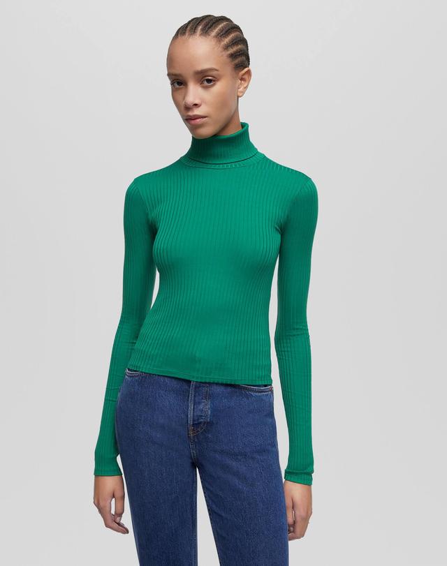 Hanes Ribbed Turtleneck - Grass Green Product Image