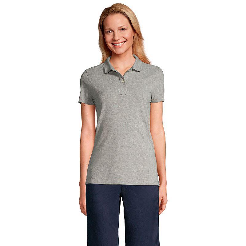 Womens Lands End School Uniform Short Sleeve Mesh Polo Shirt Product Image