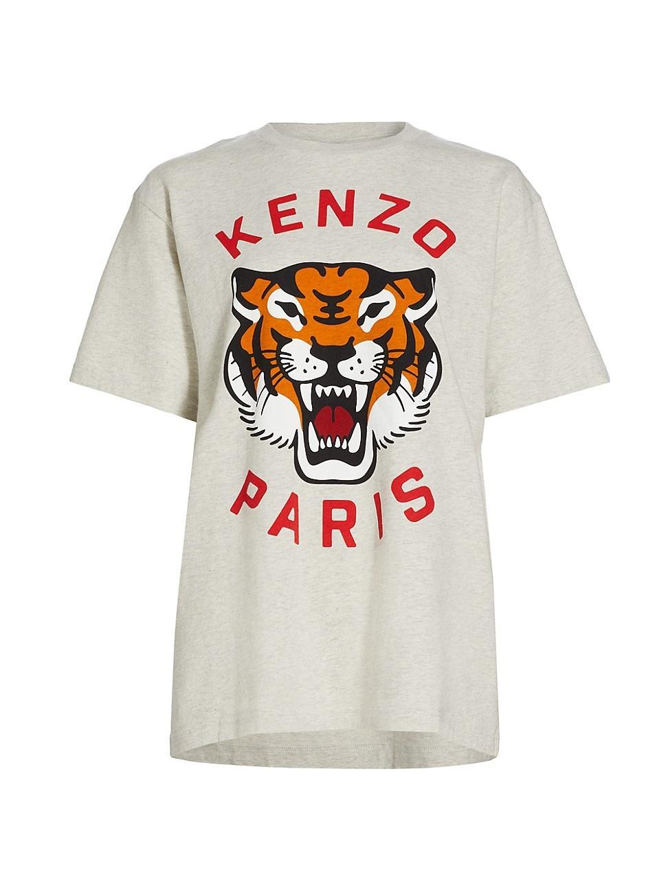 KENZO Lucky Tiger Oversize Cotton Graphic T-Shirt Product Image