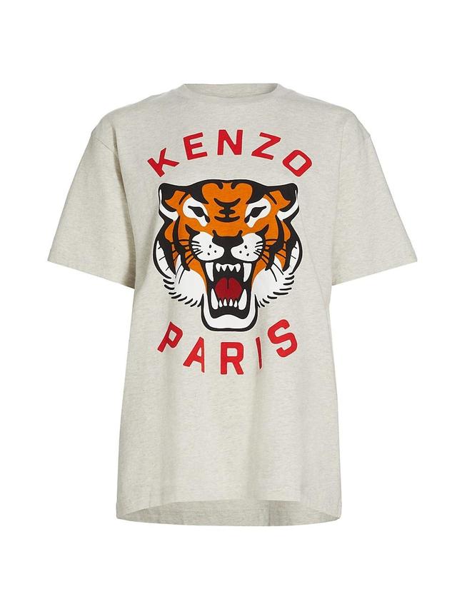 KENZO Lucky Tiger Oversize Cotton Graphic T-Shirt Product Image