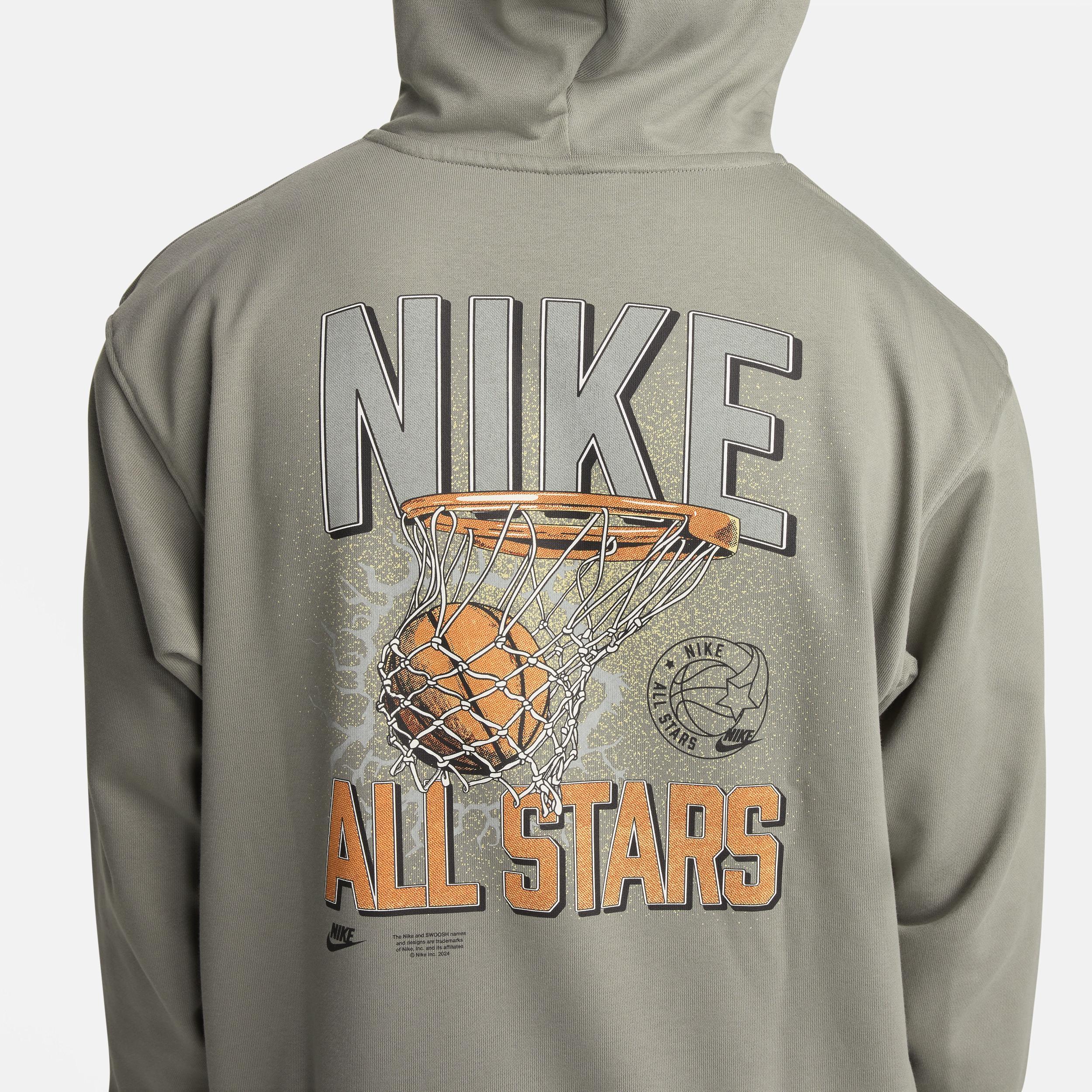 Nike Men's Standard Issue Dri-FIT French Terry Pullover Basketball Hoodie Product Image