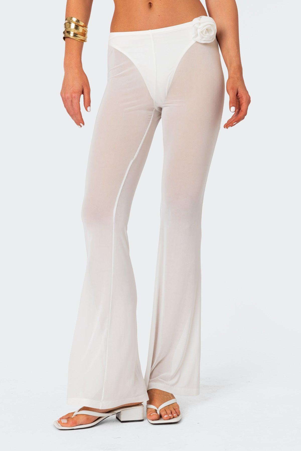 Flo Sheer Mesh Flared Pants Product Image