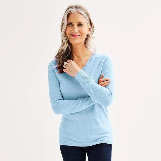 Womens Croft & Barrow The Extra Soft V-Neck Sweater Product Image