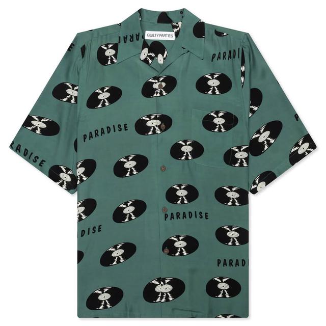 Hawaiian S/S Shirt Type-4 - Green Male Product Image