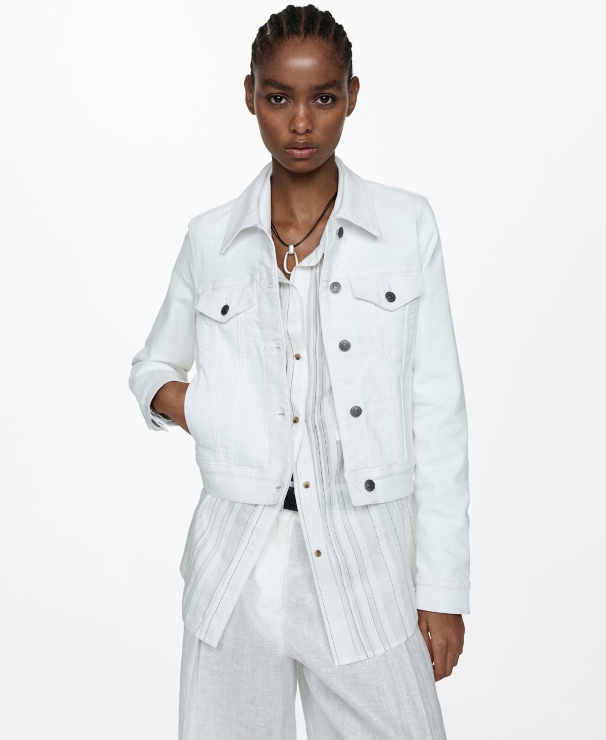 Mango Womens Pocketed Denim Jacket Product Image