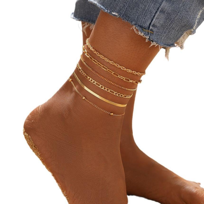 Metallic Anklet Set Product Image