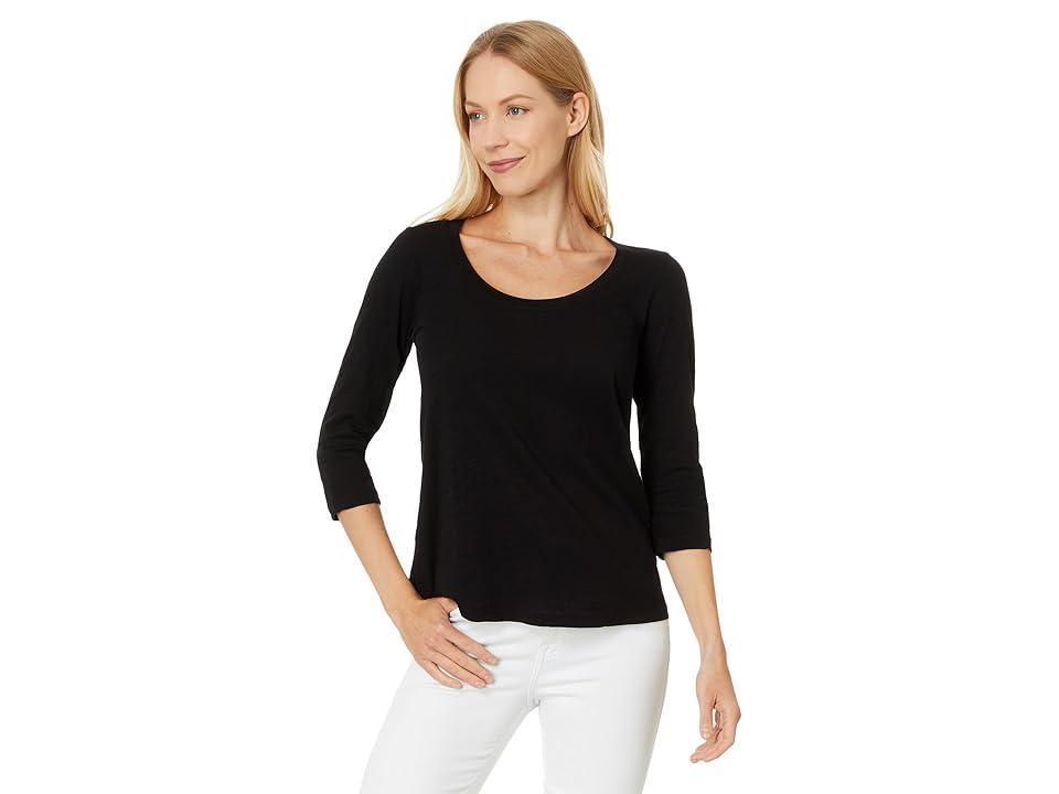 Mod-o-doc 3/4 Sleeve Scoop Neck Tee Women's Clothing Product Image