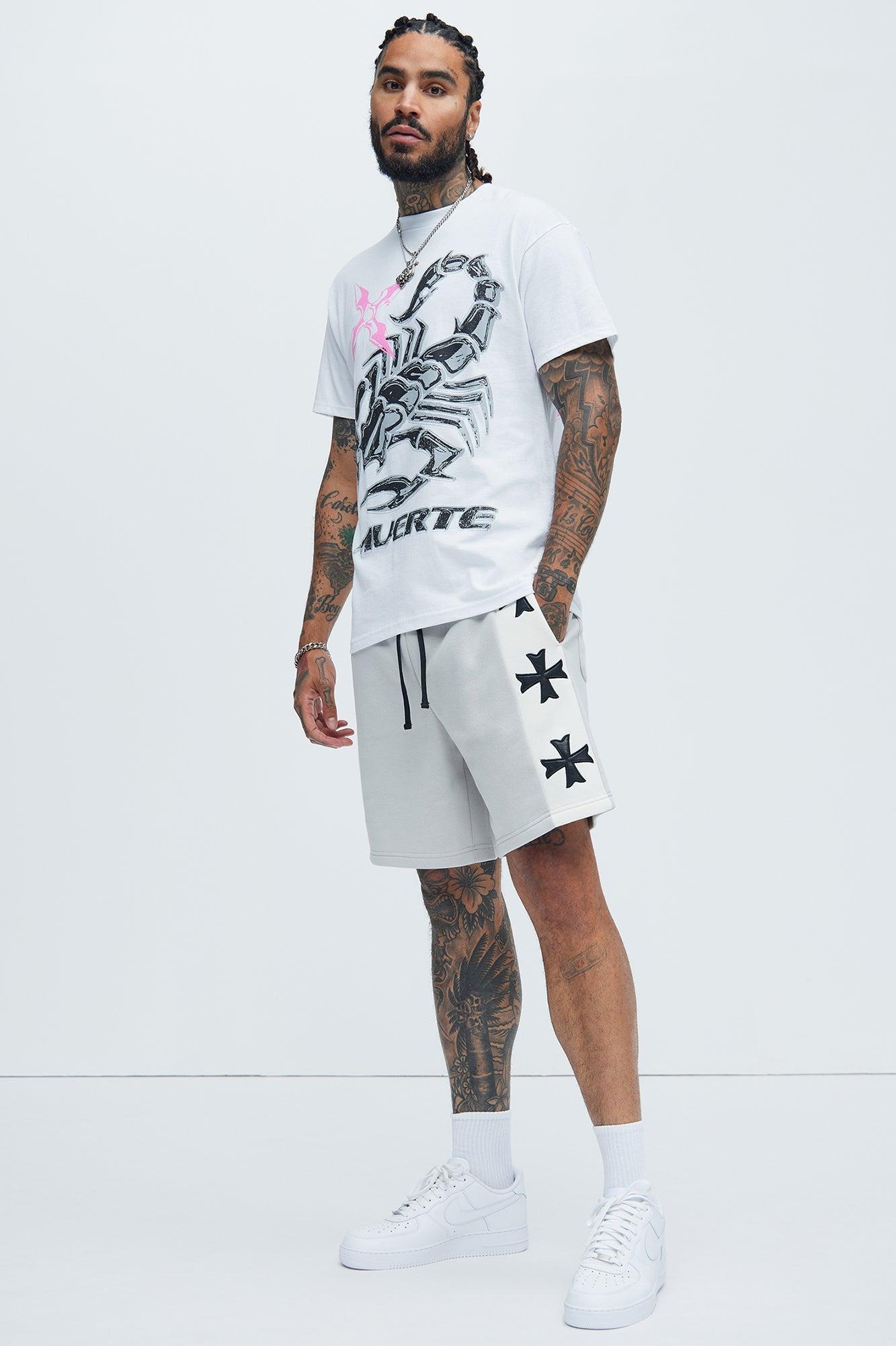 Tyson Desmond Sweat Shorts - Grey/combo Product Image