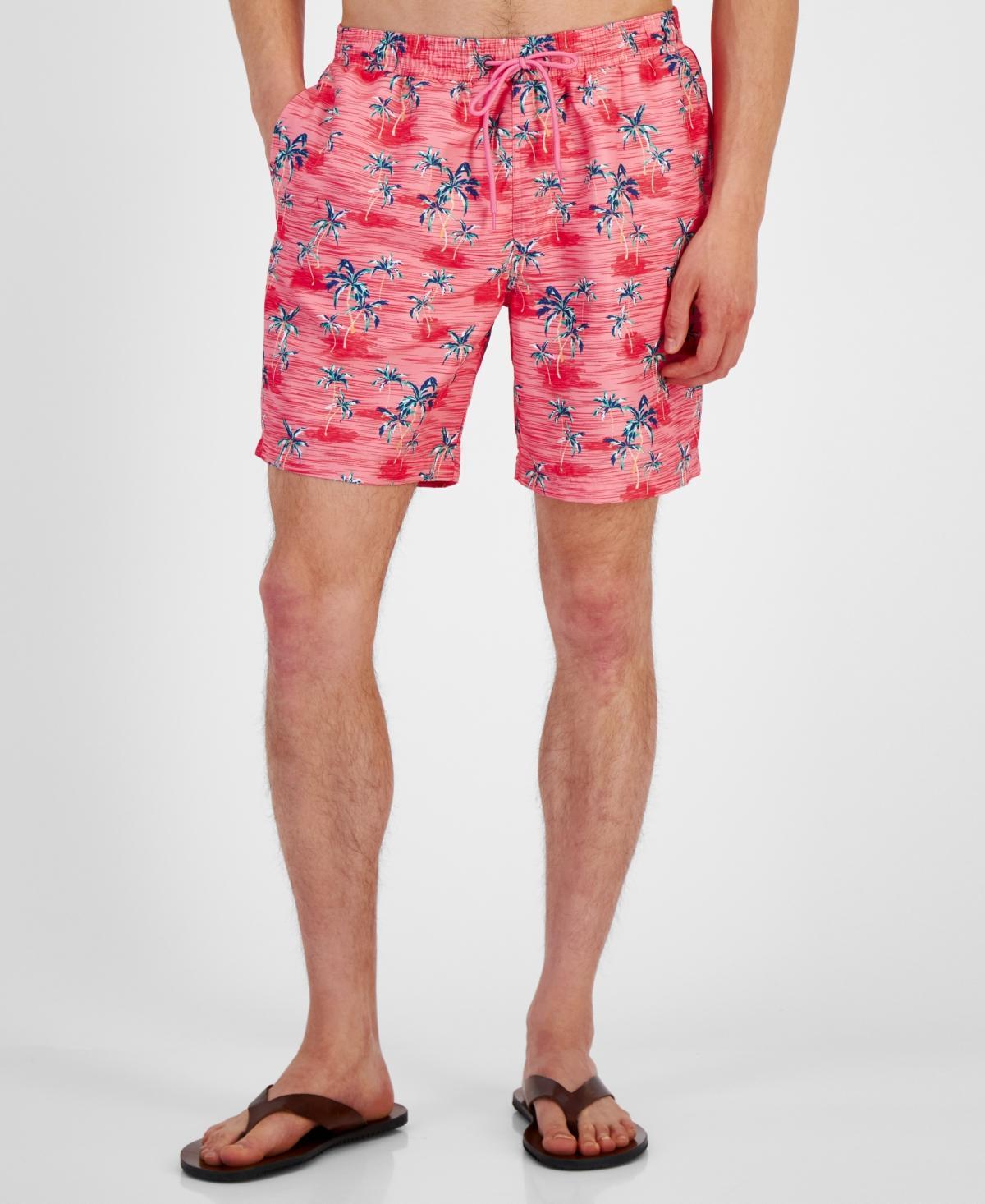 Club Room Mens Brush Scenic Quick-Dry Palm Tree-Print 7 Swim Trunks, Created for Macys Product Image