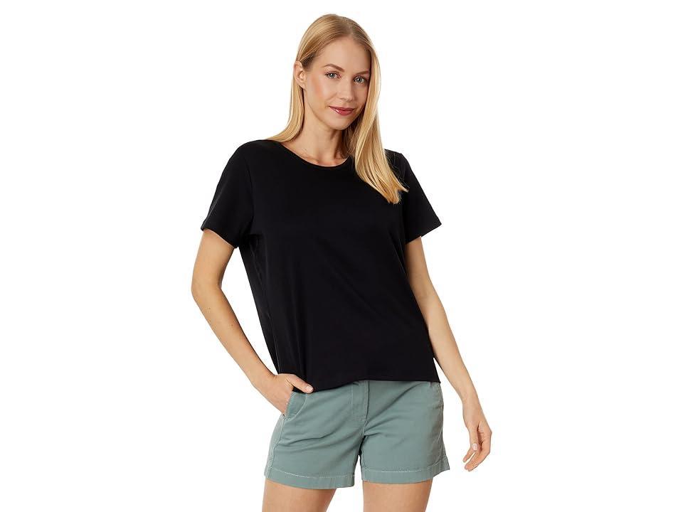 L.L.Bean Plus Size Pima Crew Neck Short Sleeve Women's Clothing Product Image