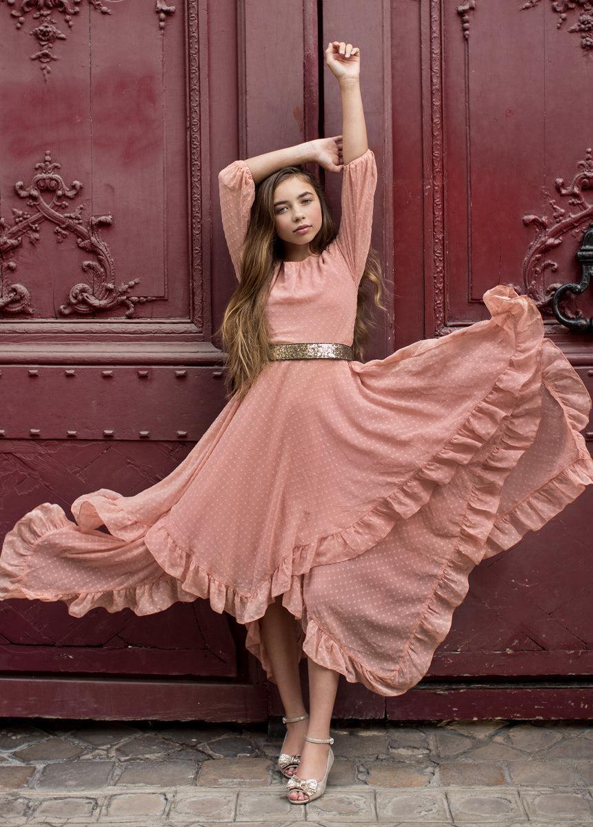 Raelynne Dress in Mauve Product Image