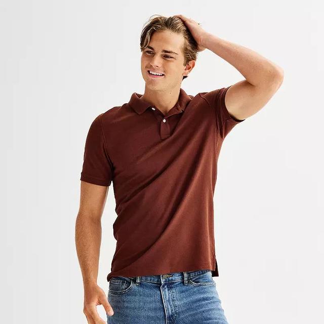 Mens Sonoma Goods For Life Pique Polo Purple Product Image