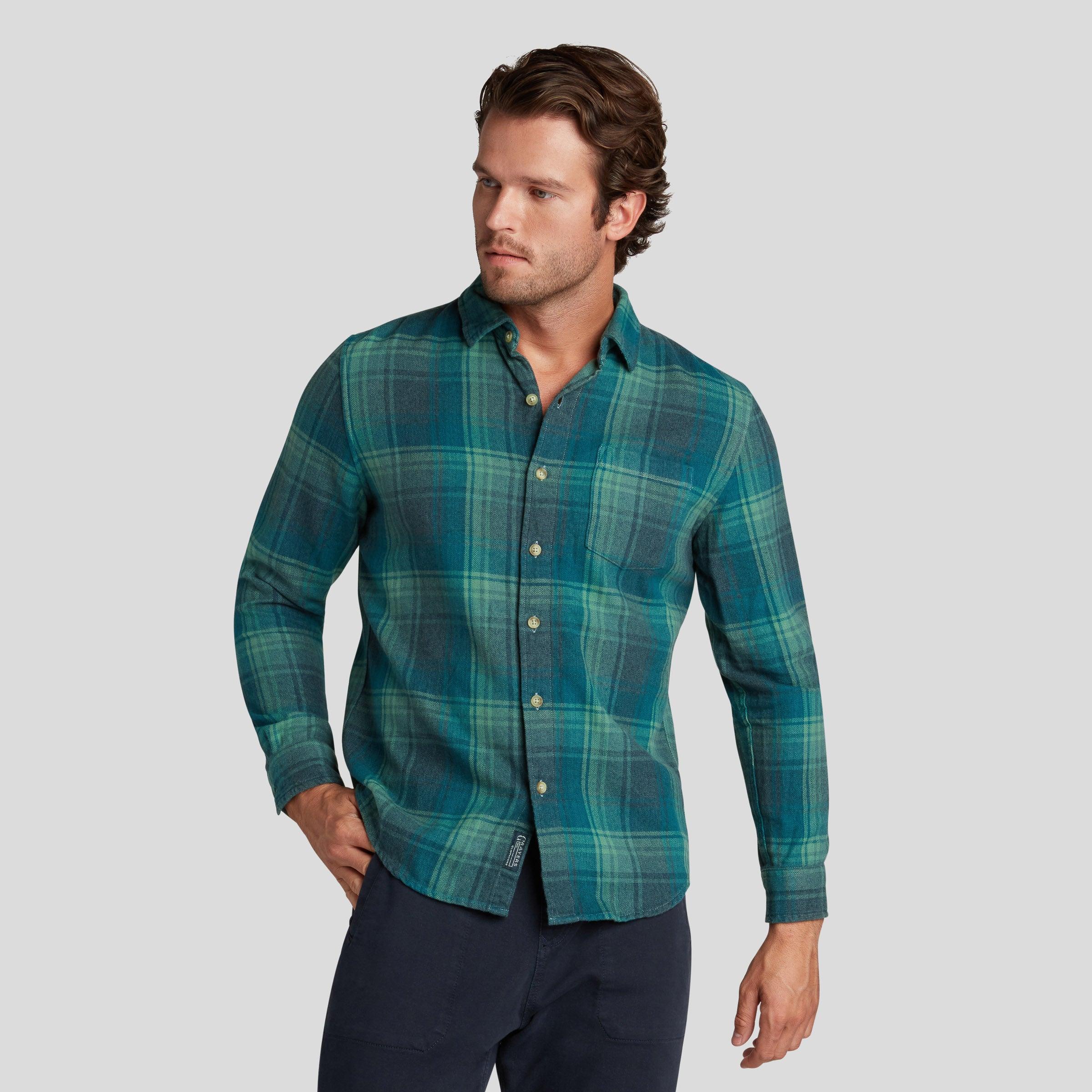 Palisades 3 Ply Jaspe Flannel - Verdant Green Plaid Product Image