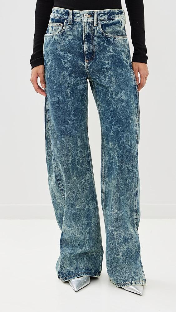 rabanne Wide Leg Jeans In Washed Denim | Shopbop Product Image