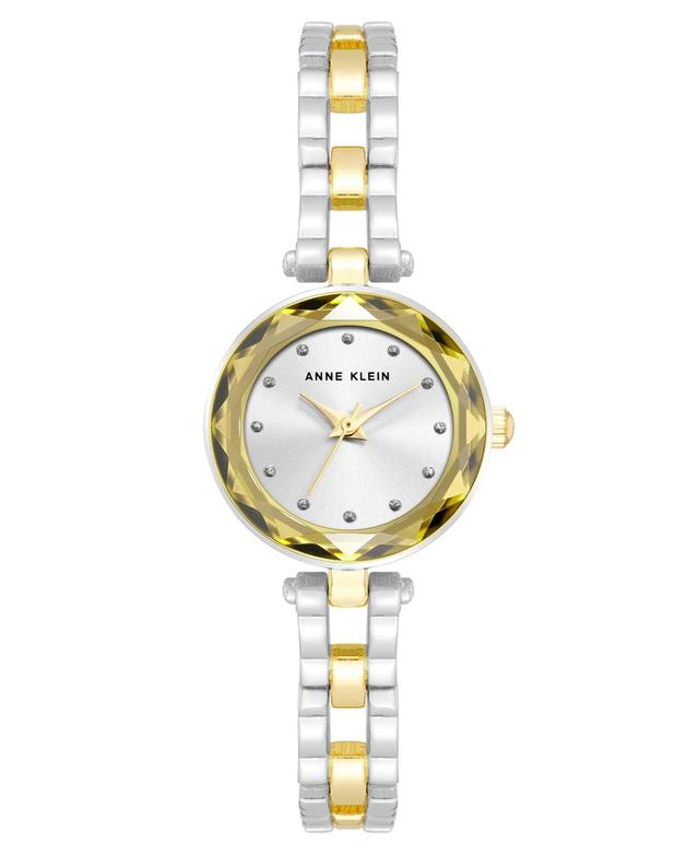 Anne Klein Womens Three Hand Quartz Two-tone Alloy Multi Faceted Crystal Lens Bracelet Watch, 23.5mm Product Image