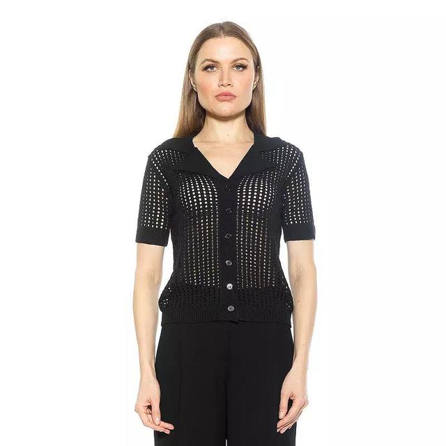 Womens ALEXIA ADMOR Josi Crochet Button Down Top Product Image