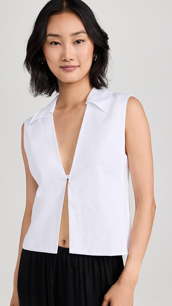 Leset Yoko Collared Button Tank | Shopbop Product Image